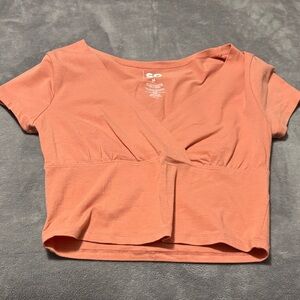 SO Women's Peach Wrap Crop Top